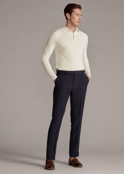 Men's Ralph Lauren Gregory Twill Suit Trousers | 136859RTX